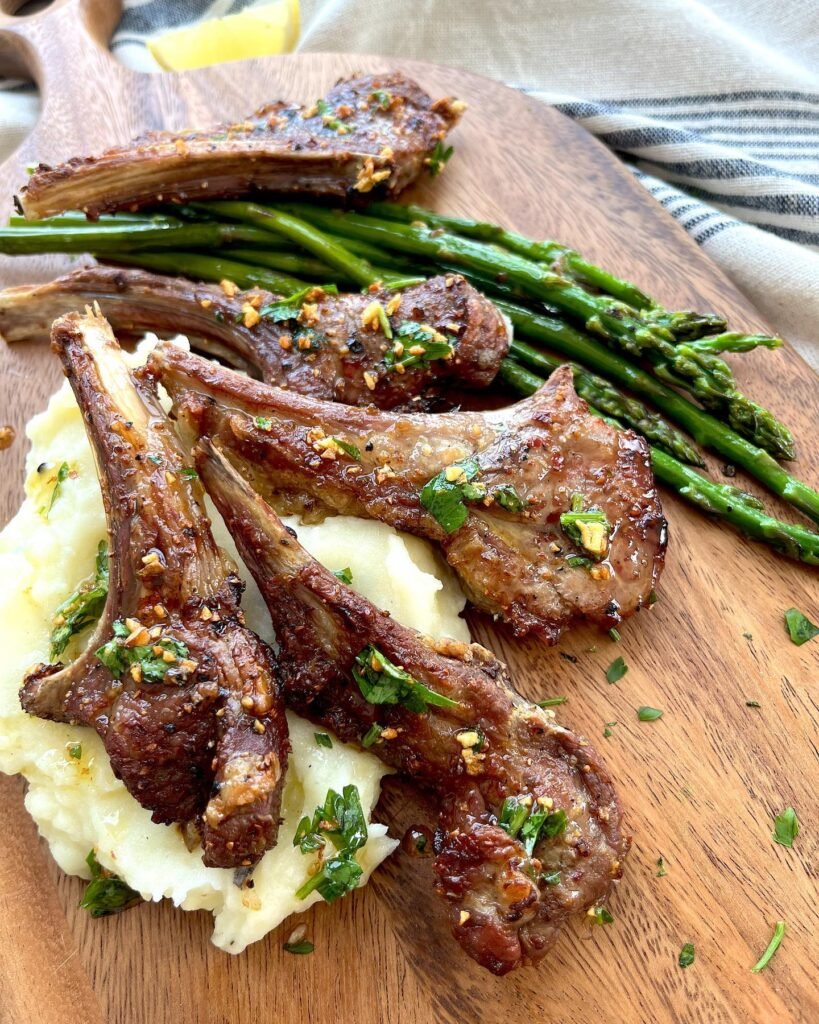 Juicy Garlic Butter Lamb Chops