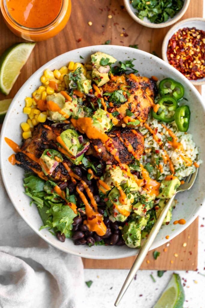  Cilantro Lime Chicken Taco Bowls