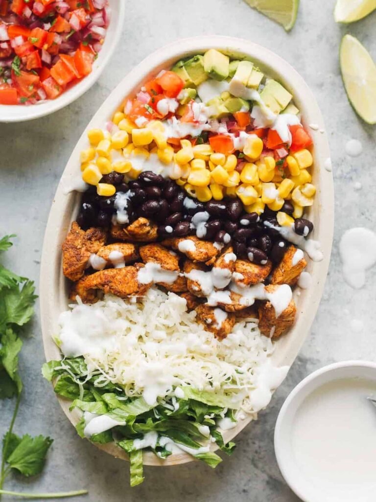  Chipotle Chicken Burrito Lettuce Bowls