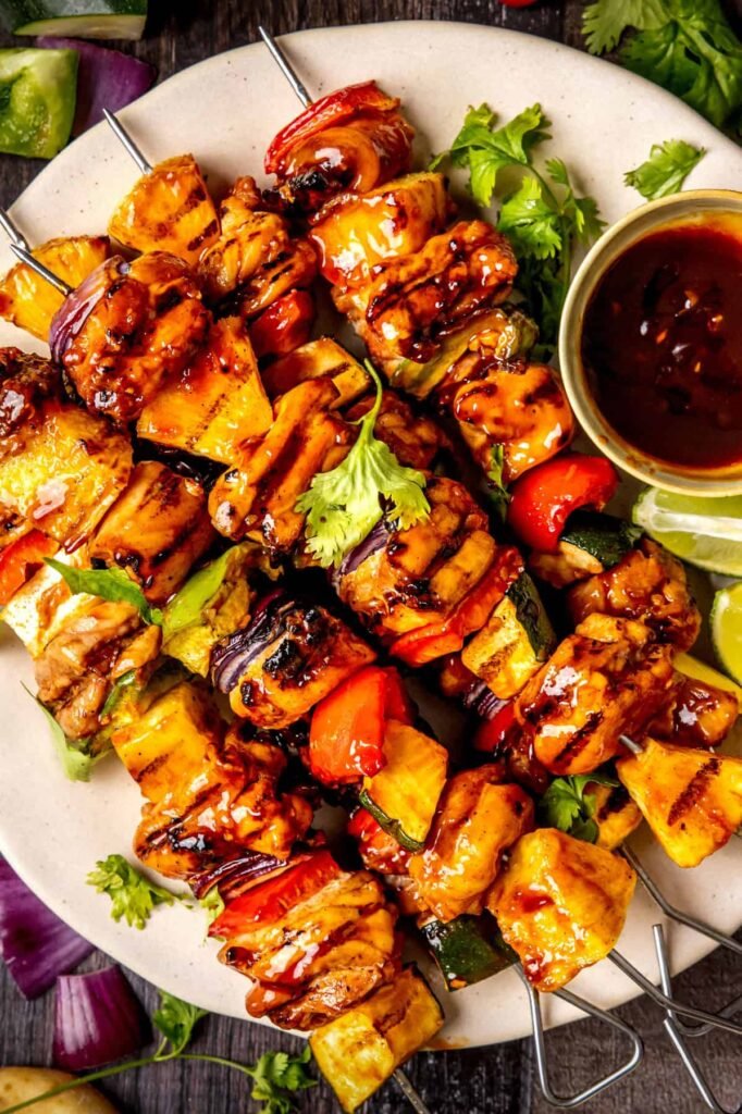 9. Teriyaki Chicken Pineapple Skewers